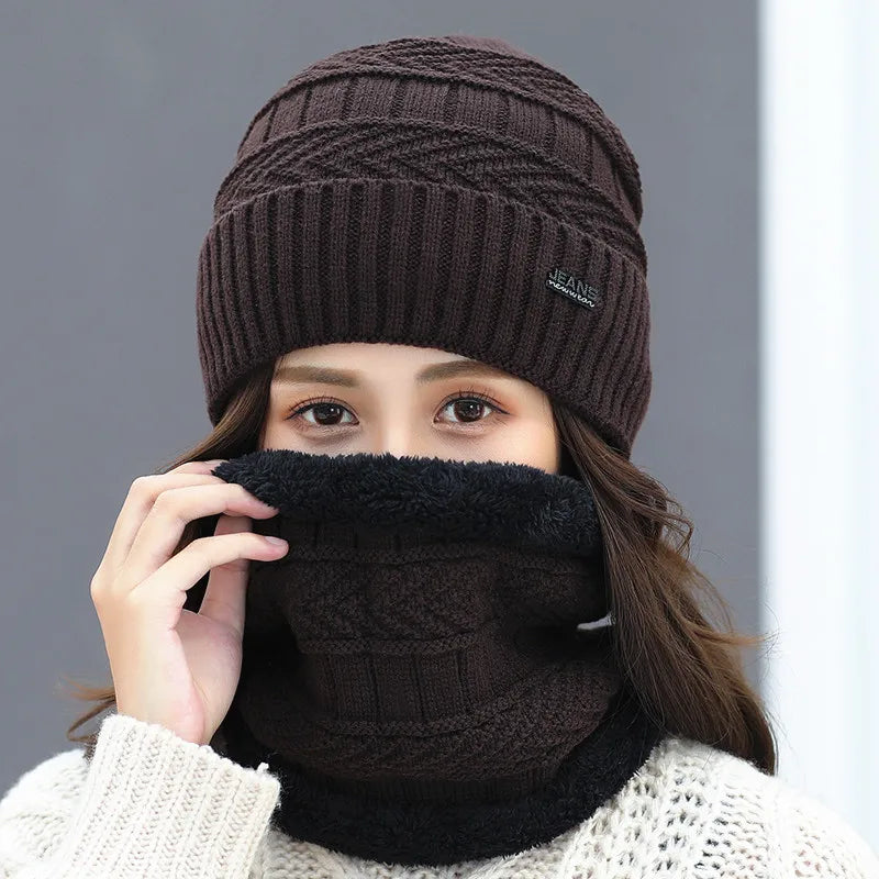 Hat: Winter tide warm, autumn and winter, woolen hat, fleece knitted hat, Korean cycling ear cap