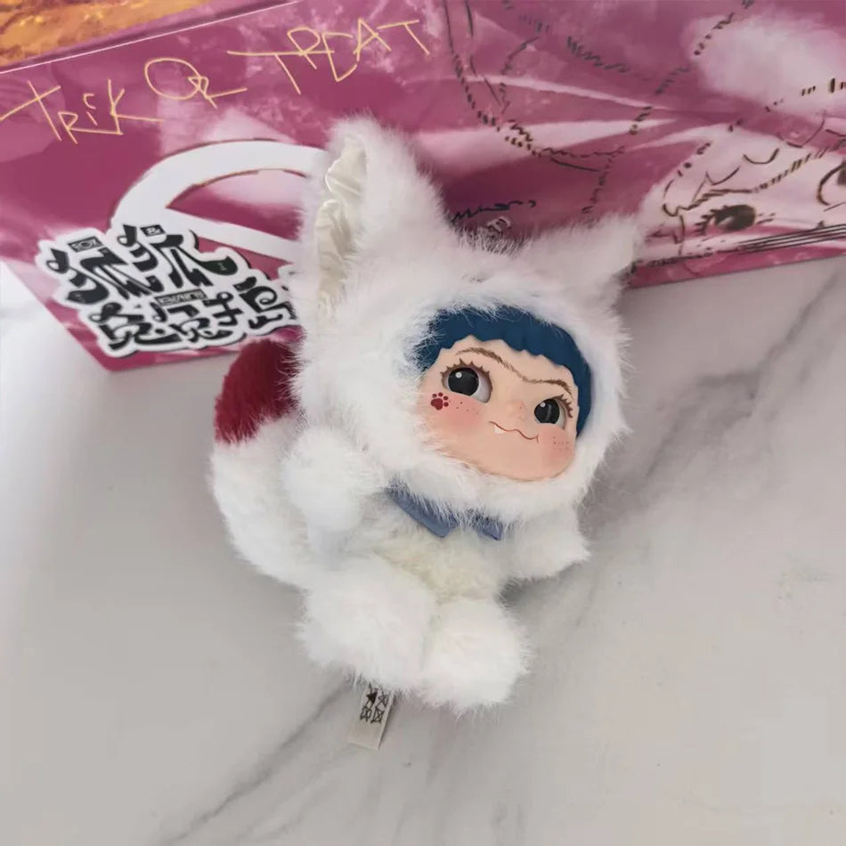 INew Genuine Wakuku Fox And Bunny Trick Treat Series Mystery Box Kawaii Vinyl Doll Plush Toy Kawaii Pendant Collection Toy Gifts
