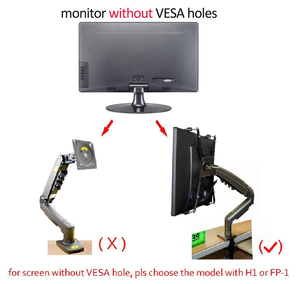 NEW NB F80 17-30" desktop LED LCD Monitor Holder Arm Gas Spring Full Motion 2-9kg dual arm usb3 cable(option)