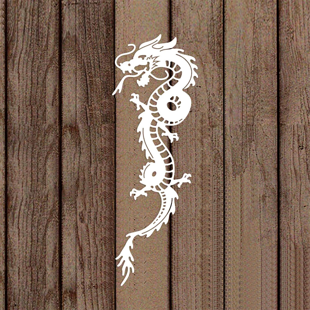 Happy New Year Words Nesting Round Metal Cutting Dies Flower Dragon Chinese Element for DIY Window Decoration Paper Craft