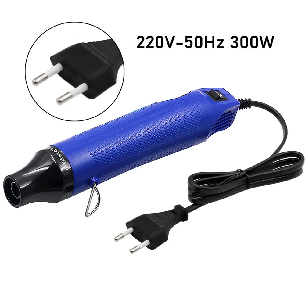 220V DIY Heat Gun Electric Power Tool Hot Air Gun 300W Temperature Gun with Supporting Seat Shrink Plastic DIY Craft Tool