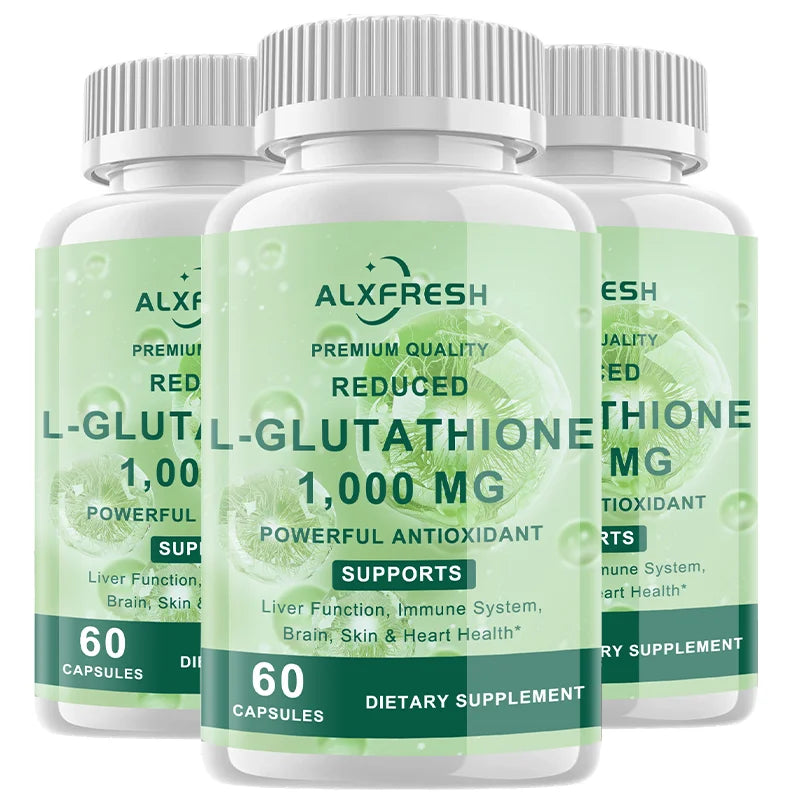Glutathione Capsules For Skin Whitening Anti-aging Benefits Support Brain Health Boost Energy Relieve Fatigue Enhance Immunity