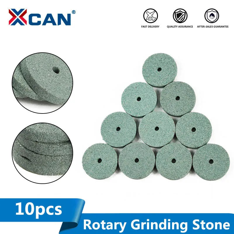 XCAN 10pcs Green Aluminum Oixde Grinding stone sheet For Dremel rotary tools
