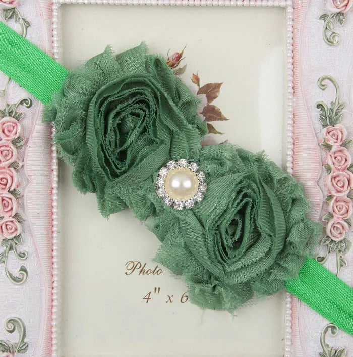 Baby Headband Girl Newborn Kids Children Flower Pearl Floral Rubber Bands Hair Accessory Christmas Gift Turban Bow Photography