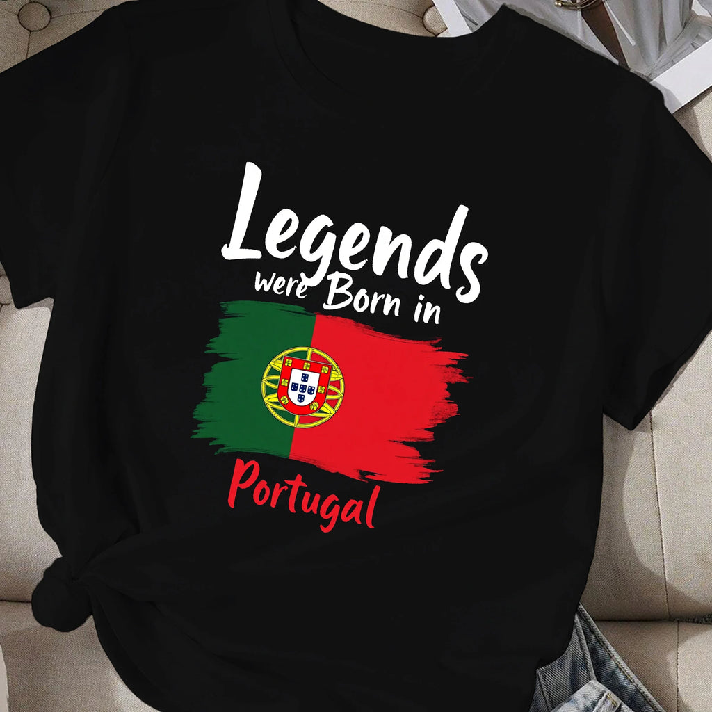 flag Legends were Born in Portugal  women's comfit t-shirt