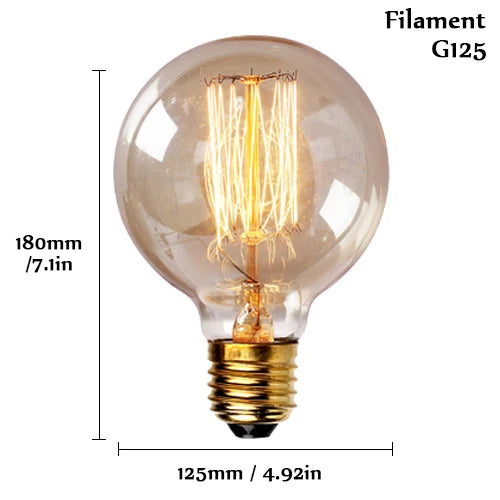 Edison bulb lampada retro lamp incandescent ampoule vintage E27 40w 220V For Decor Filament Bulb E27 Pendant Lights Antique Bulb