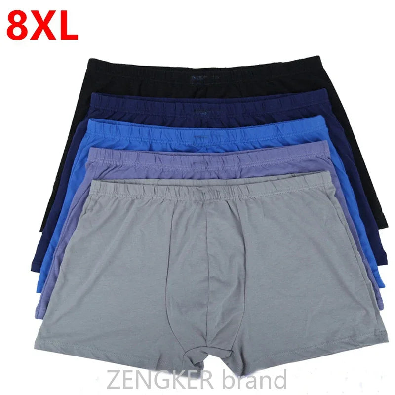 Large Size Male  Cotton Underwears Loose  Boxers Oversized Panties 10XL 9XL 8XL7XL Belts Big Yards Men's Boxer Plus Size