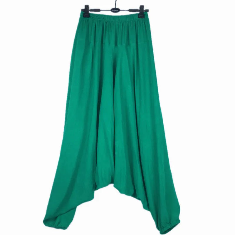2025 Casual harem plants,loose women casual trousers,wide leg pants,pantskirt,  -  woman Big crotch pants,bloomers