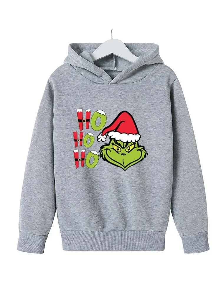 Sweat-shirt pour enfants avec éléments de Noël, vêtements de sport imprimés, adapté aux garçons et aux filles âgés de 3 à 13 ans