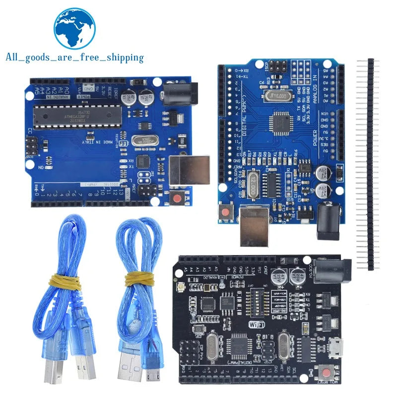 TZTUNO R3 Development Board ATMEGA328P CH340 / ATEGA16U2 Compatible For Arduino With Cable UNOR3 Proto Shield Expansion Board