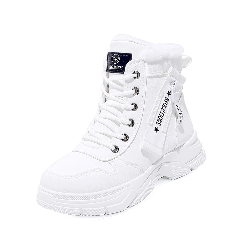 Winter Snow Boots for Women Solid Color New Casual High-top Shoes Warm Sneakers Platform Comfortable Ankle Boots Shoes for Women