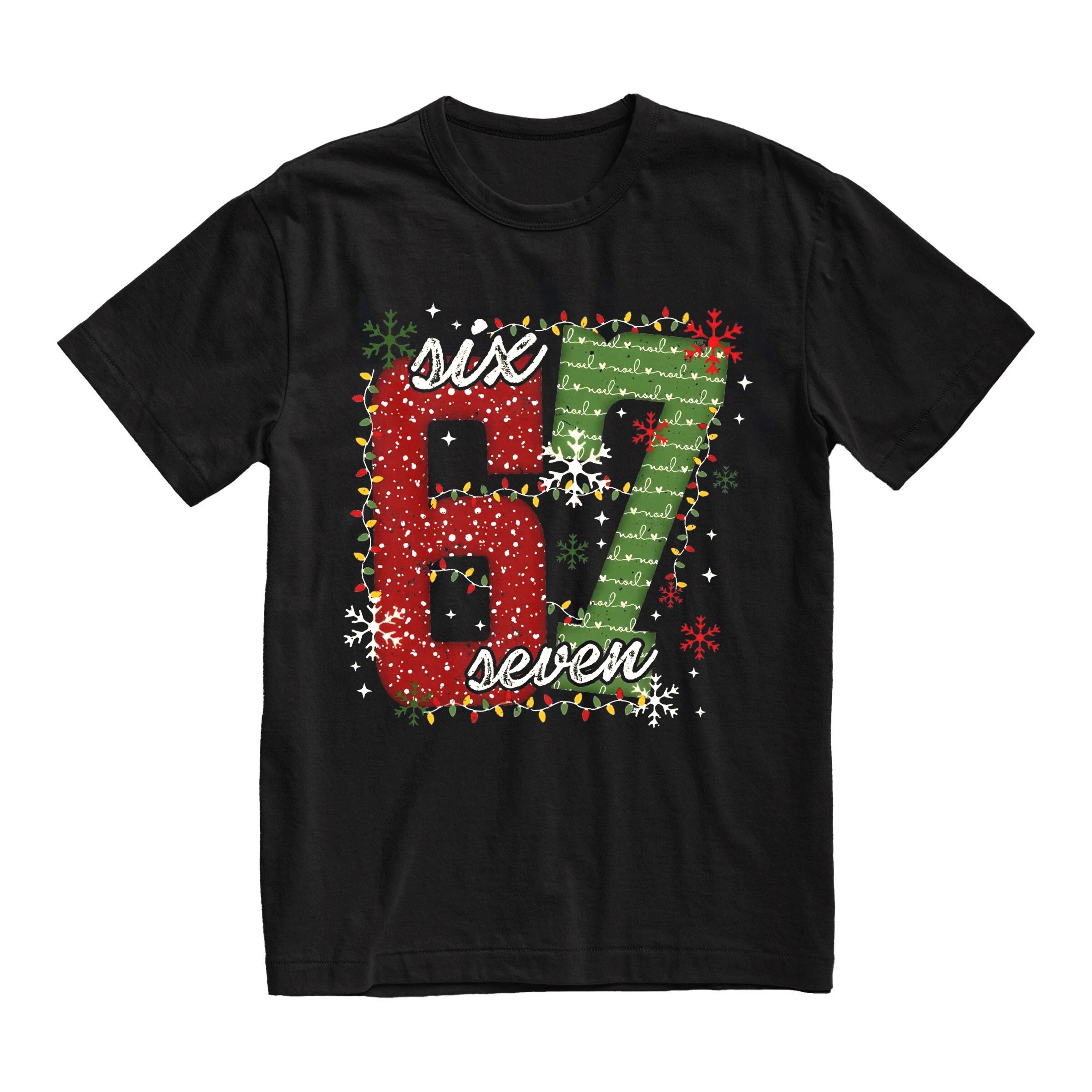 Christmas Six Seven 67 T-Shirt Funny Christmas Meme Tee Funny Christmas Family Sweatshirt Men Women Family Clothing Top