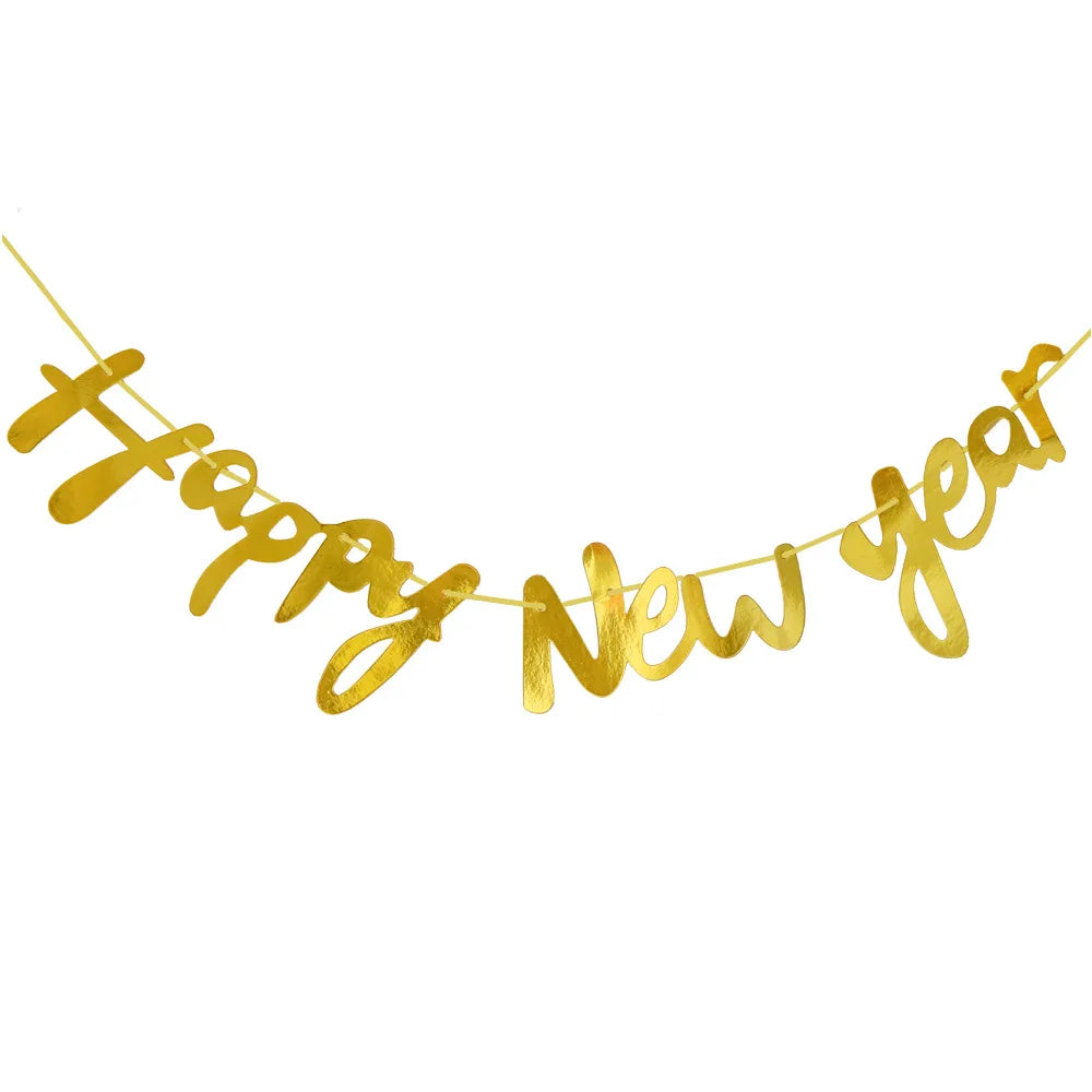 Happy New Year Banner Party Decoration Supplies New Year Hanging Decorations Flag Hanging Decorations