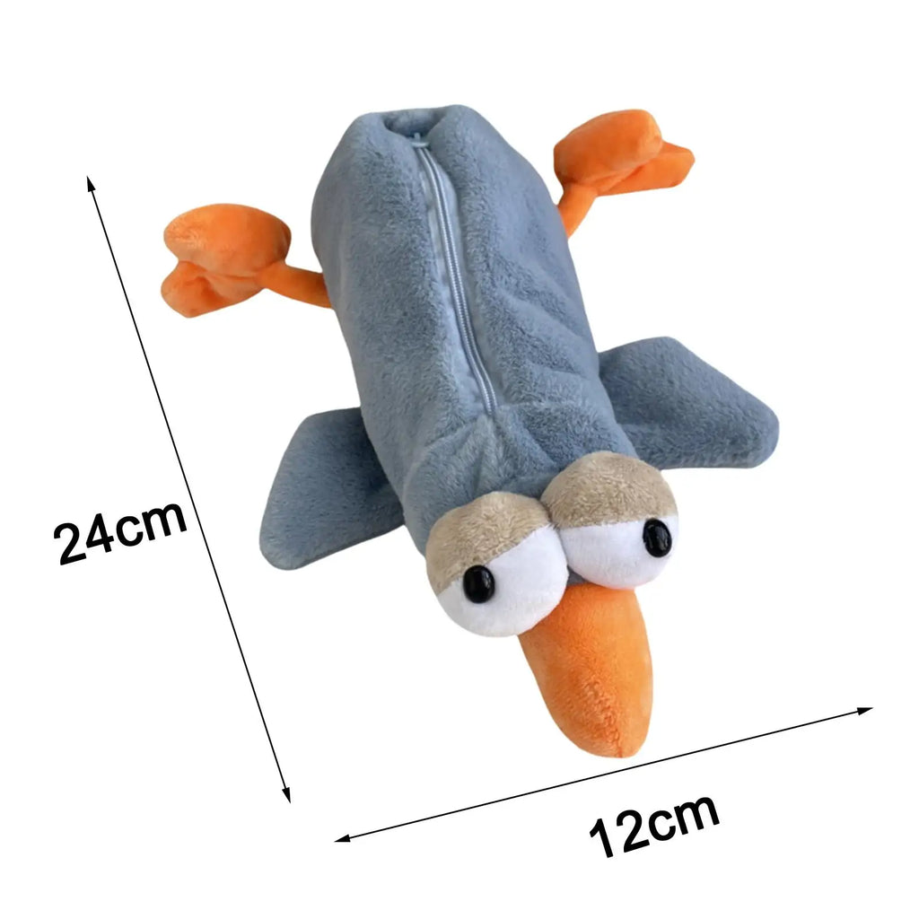 Plush Bird Pencil Case Purse Animal Stationery Pouch for Kids Home Boys and Girls Creative Pencil Marker Holder Organizer School