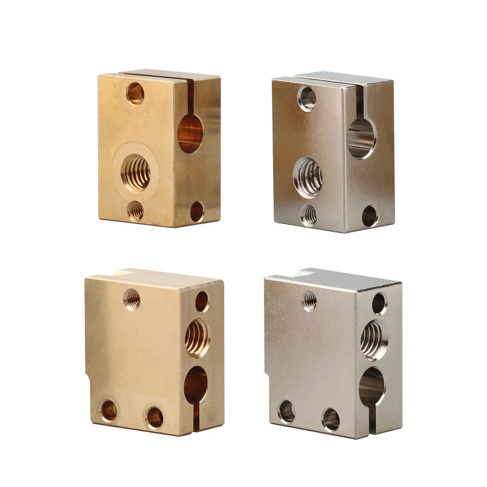 Trianglelab v6 Brass Heatblock For Hotend 3D Printer High Temperature Hardened Steel V6 Nozzles DDB  MATRIX EXTRUDER