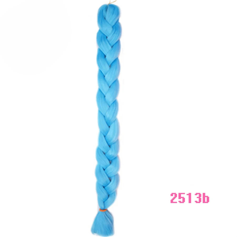 VERVES Treccia Capelli 100 cm Treccia Sintetica in Fibra Termica 165 g/Pezzo Extension per Capelli Treccia Jumbo Color Puro da Donna Rosa