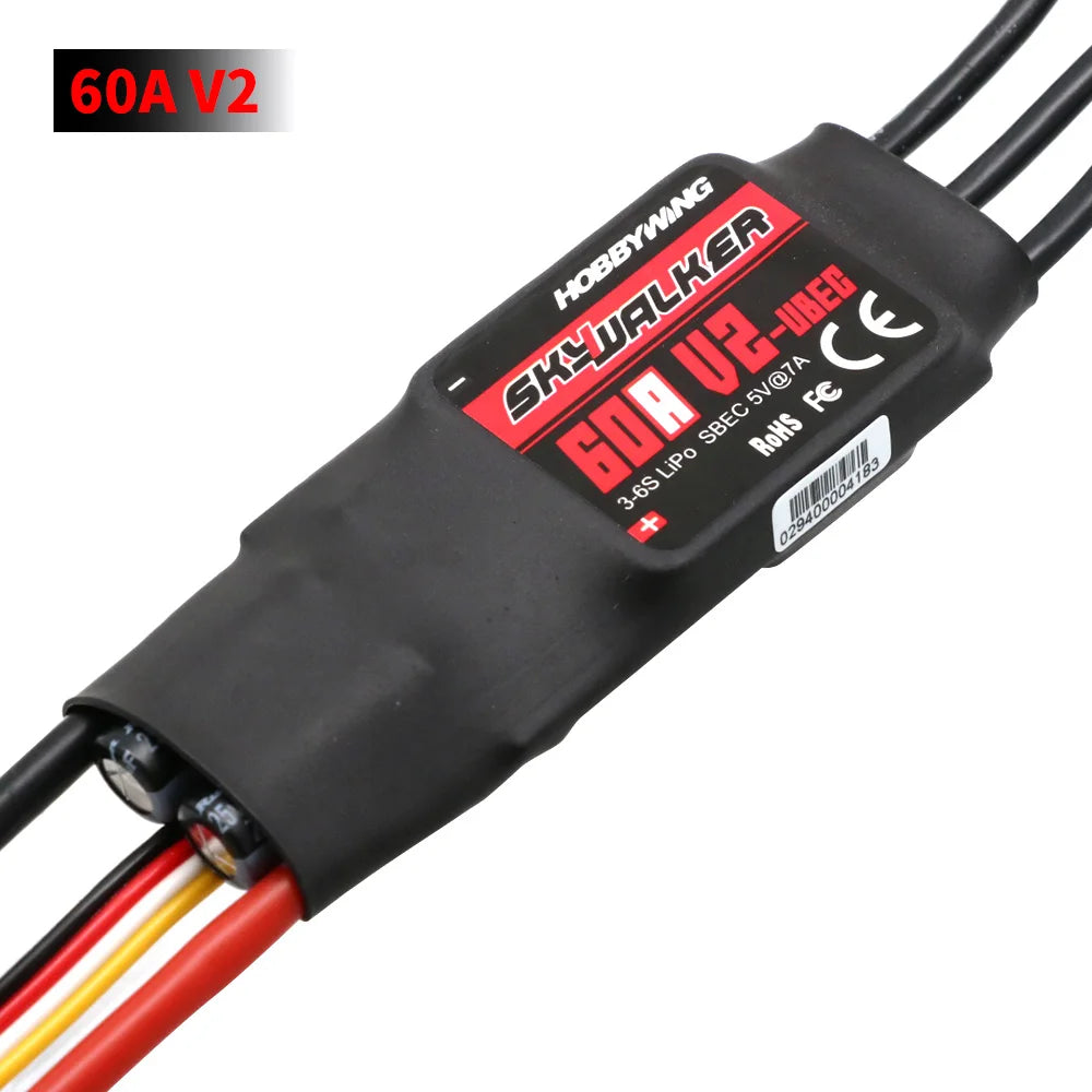 Hobbywing Skywalker 40A 50A 60A 80A 15A 20A 30A 100A 120A V2 ESC Speed Controller With UBEC For RC Airplanes Helicopter