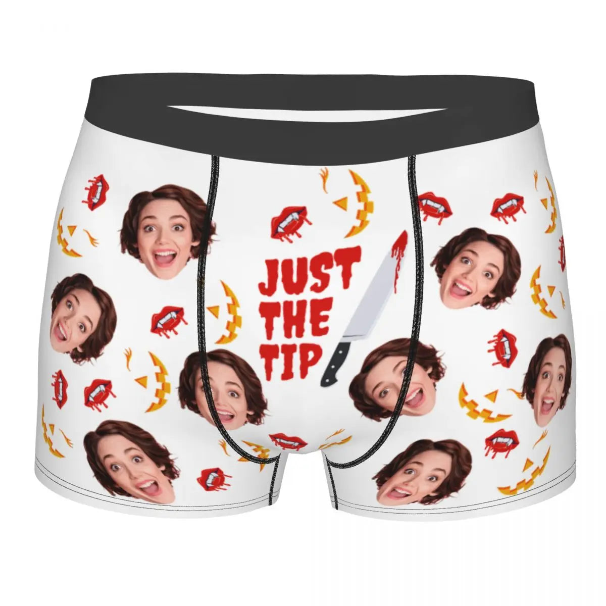 Valentine's Day Men's Personalized Face Photo Custom Underwear Design Your Own Boxer Briefs Panties Underpants For Husband