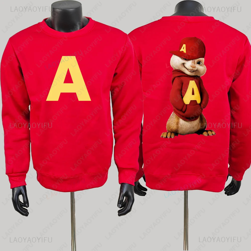 Funny Alvin and The Chipmunks: The Squeakquel's Printed Hoodie Woman Man Drop Shoulder Sweatshirt Available Best Friend Pullover