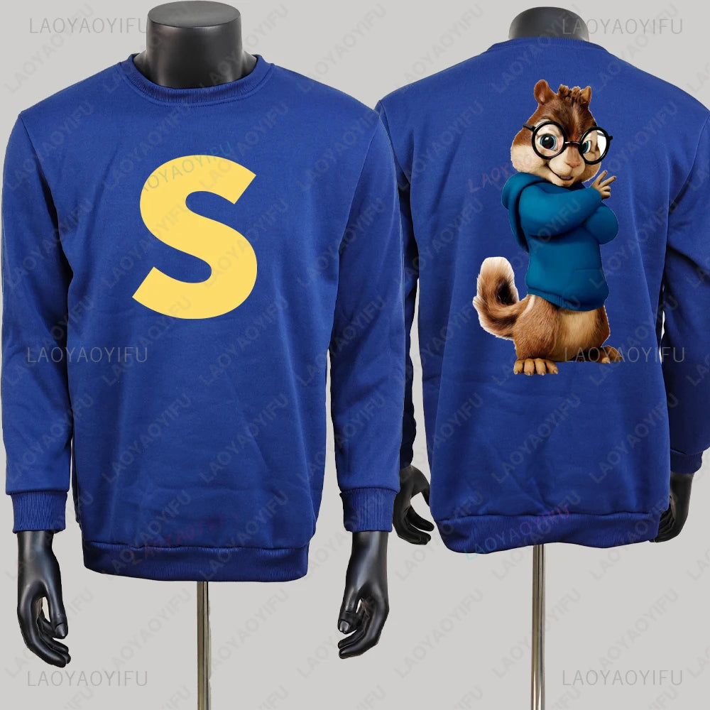 Funny Alvin and The Chipmunks: The Squeakquel's Printed Hoodie Woman Man Drop Shoulder Sweatshirt Available Best Friend Pullover
