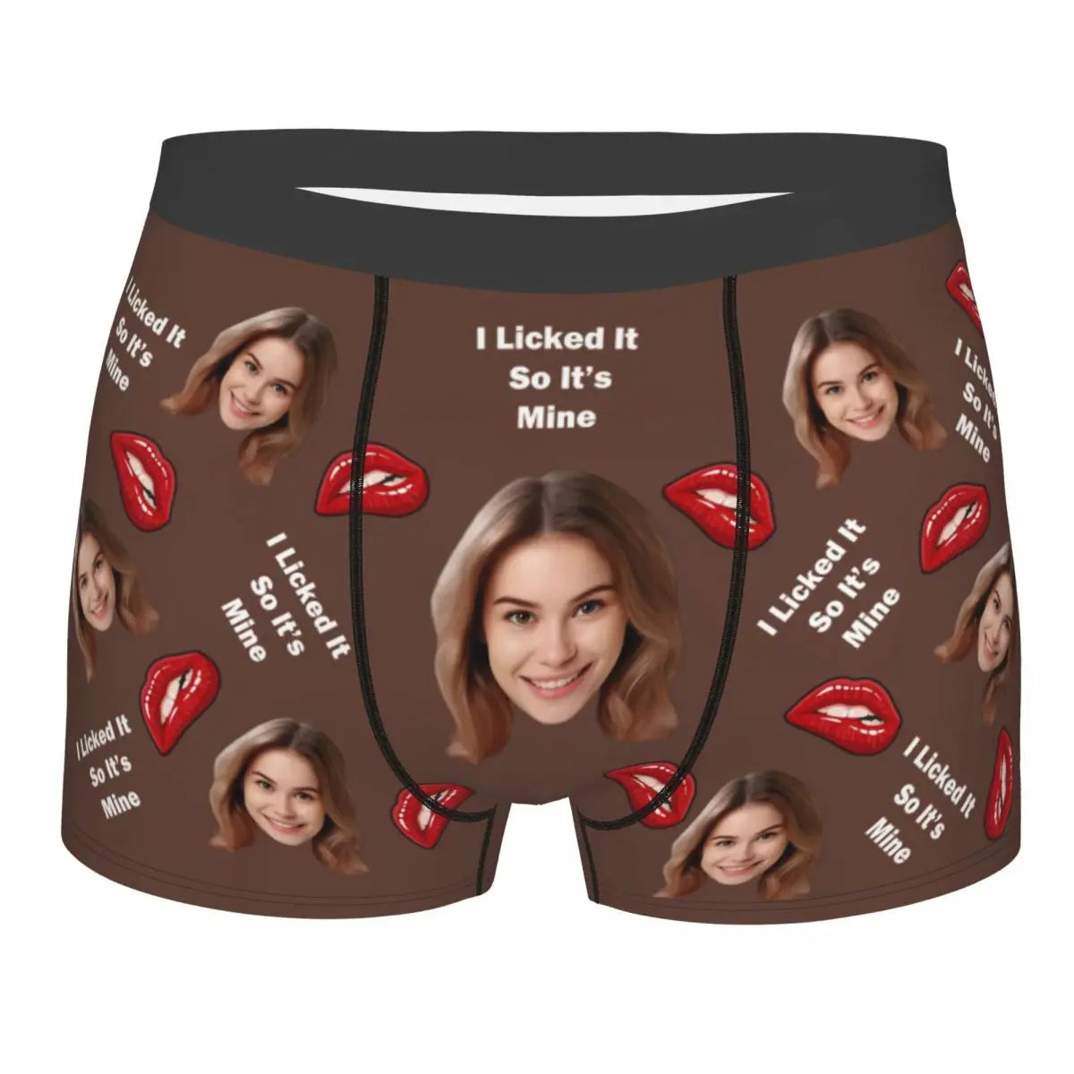 Valentine's Day Men's Personalized Face Photo Custom Underwear Design Your Own Boxer Briefs Panties Underpants For Husband