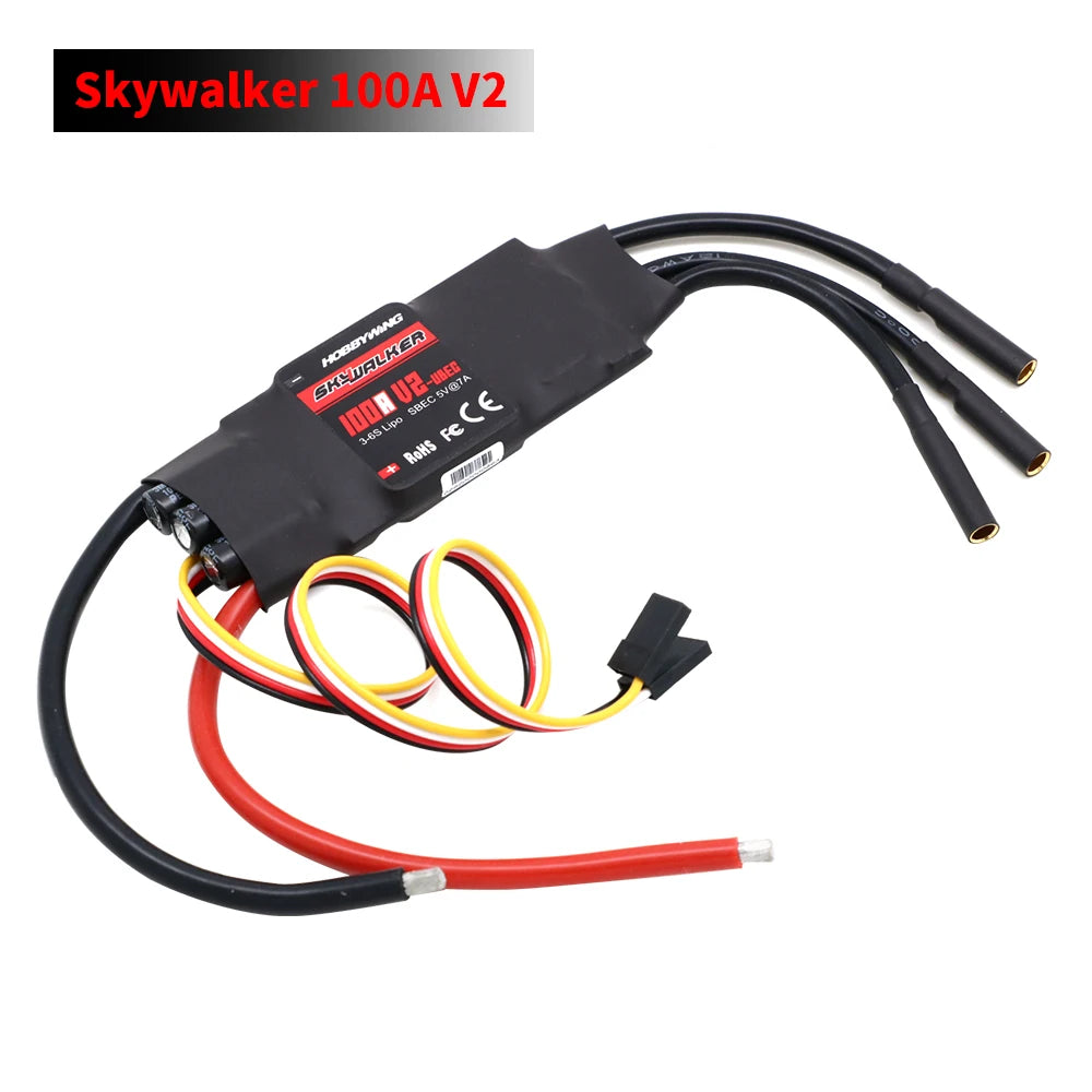 Hobbywing Skywalker 40A 50A 60A 80A 15A 20A 30A 100A 120A V2 ESC Speed Controller With UBEC For RC Airplanes Helicopter