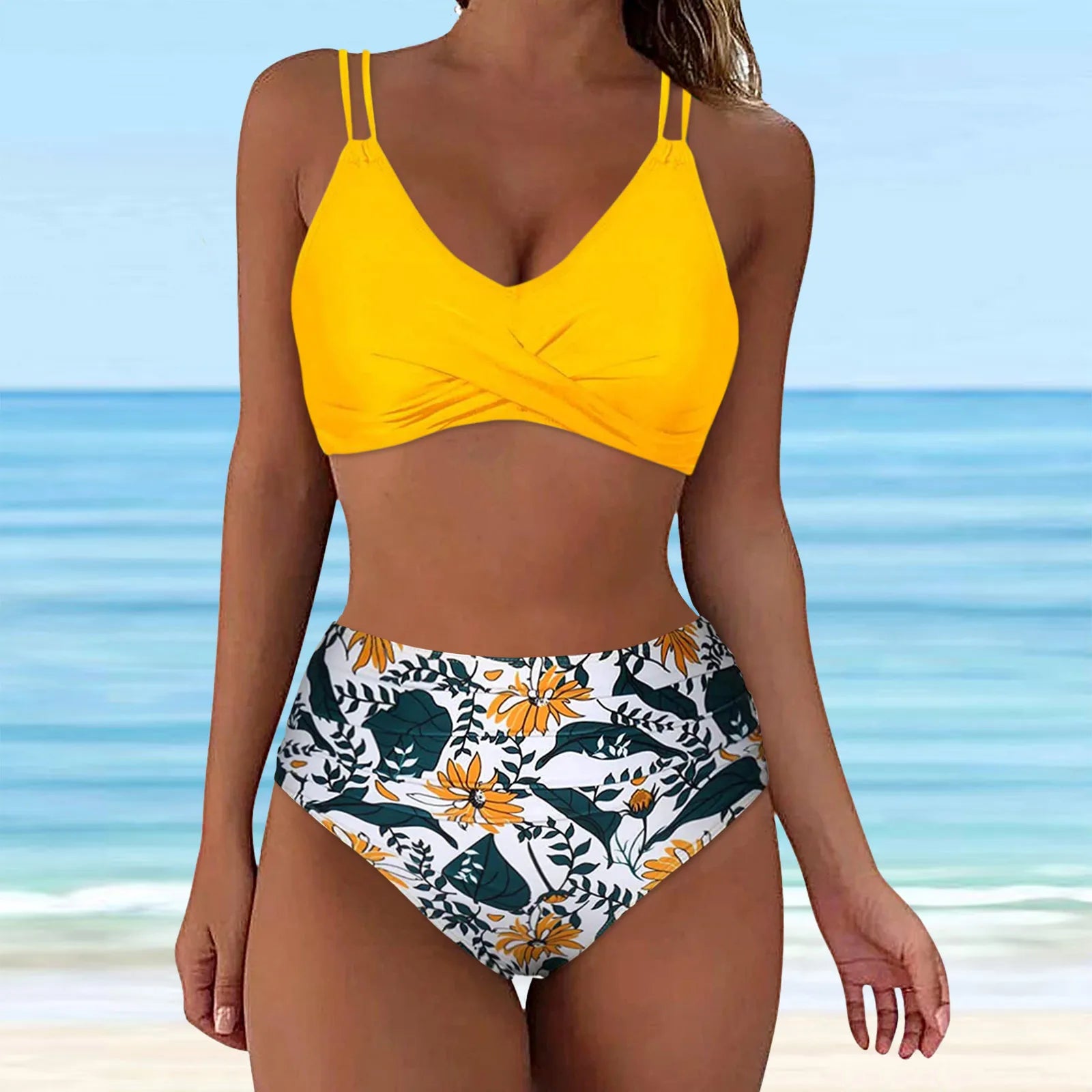 Swimsuits For Women Two Piece Swimsuit Sexy Push Up Bikini Sets High Waist Swimwear Brazillian Tankini Bathing Suits купальник