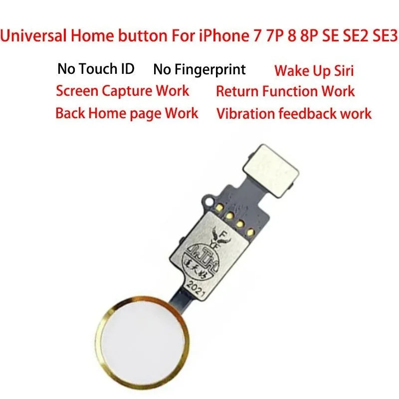 Universal Home Button Menu Keypad Return Flex Cable Assembly For iPhone 7 8 Plus