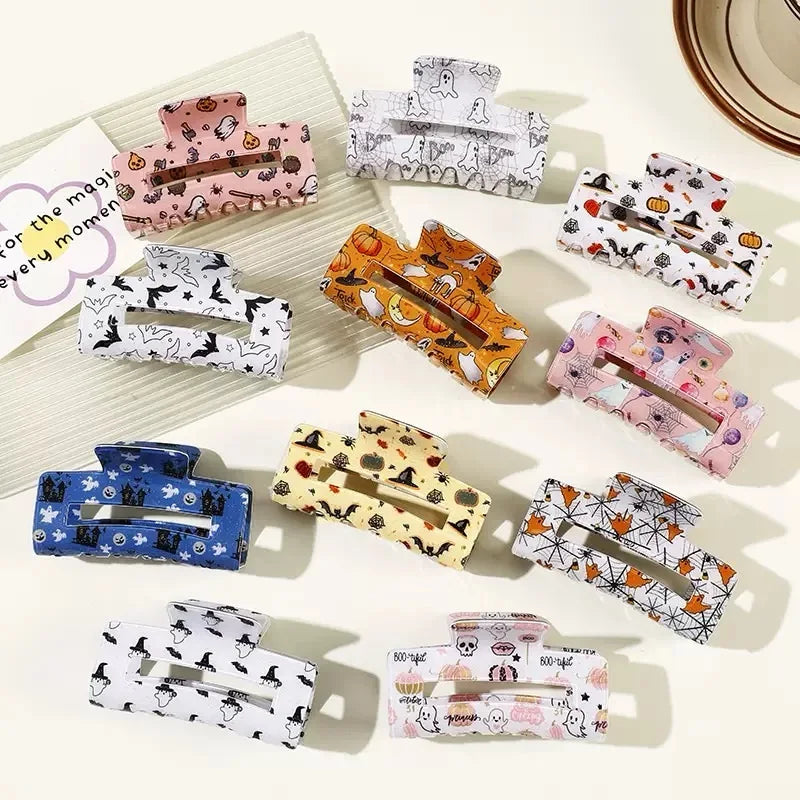 Halloween Theme - With Ghost/Pumpkin/Bat Patterns, Perfect For Holiday Party Costumes, Fashion Accessories For Women And Girls