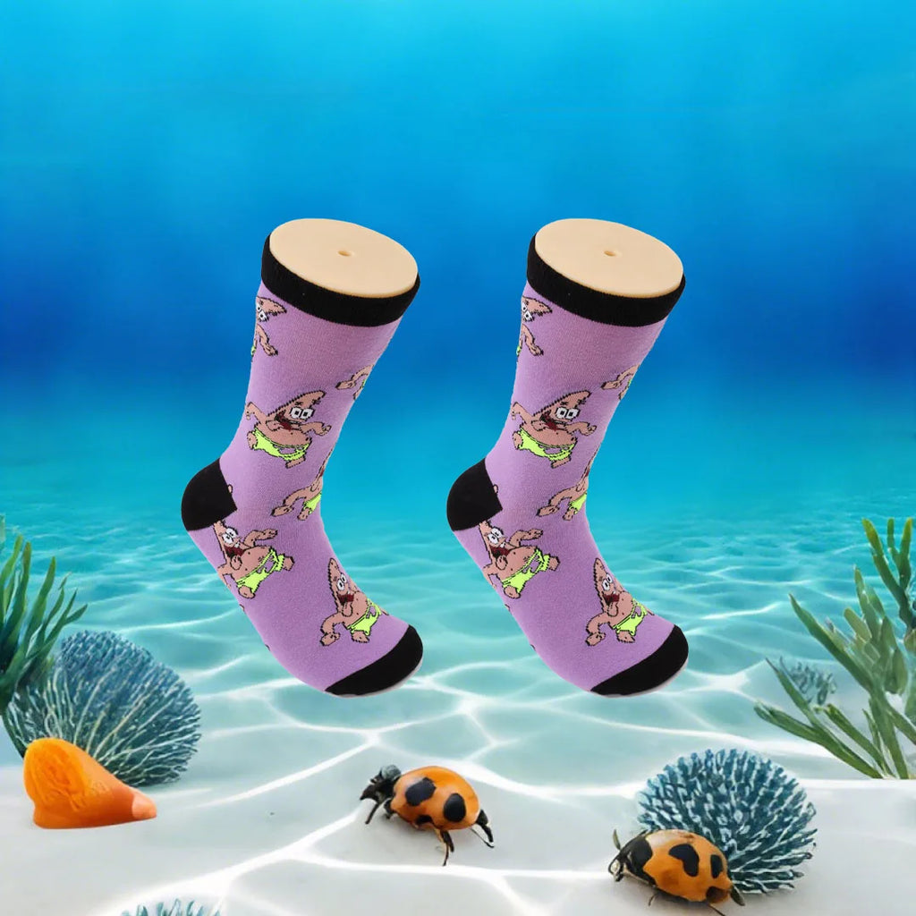 1/7 Pairs of Cartoon Anime Series Cute Tall Socks Knitted Unisex