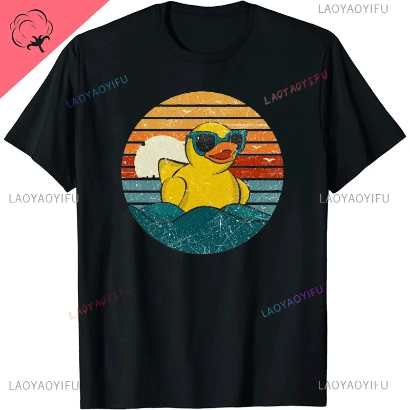 Cute Rubber Duck Lover Bird Quack Duckies Funny Ducky T-Shirt T  Fashion Men Tops Shirts Casual High Quality Cotton Cotton Shirt