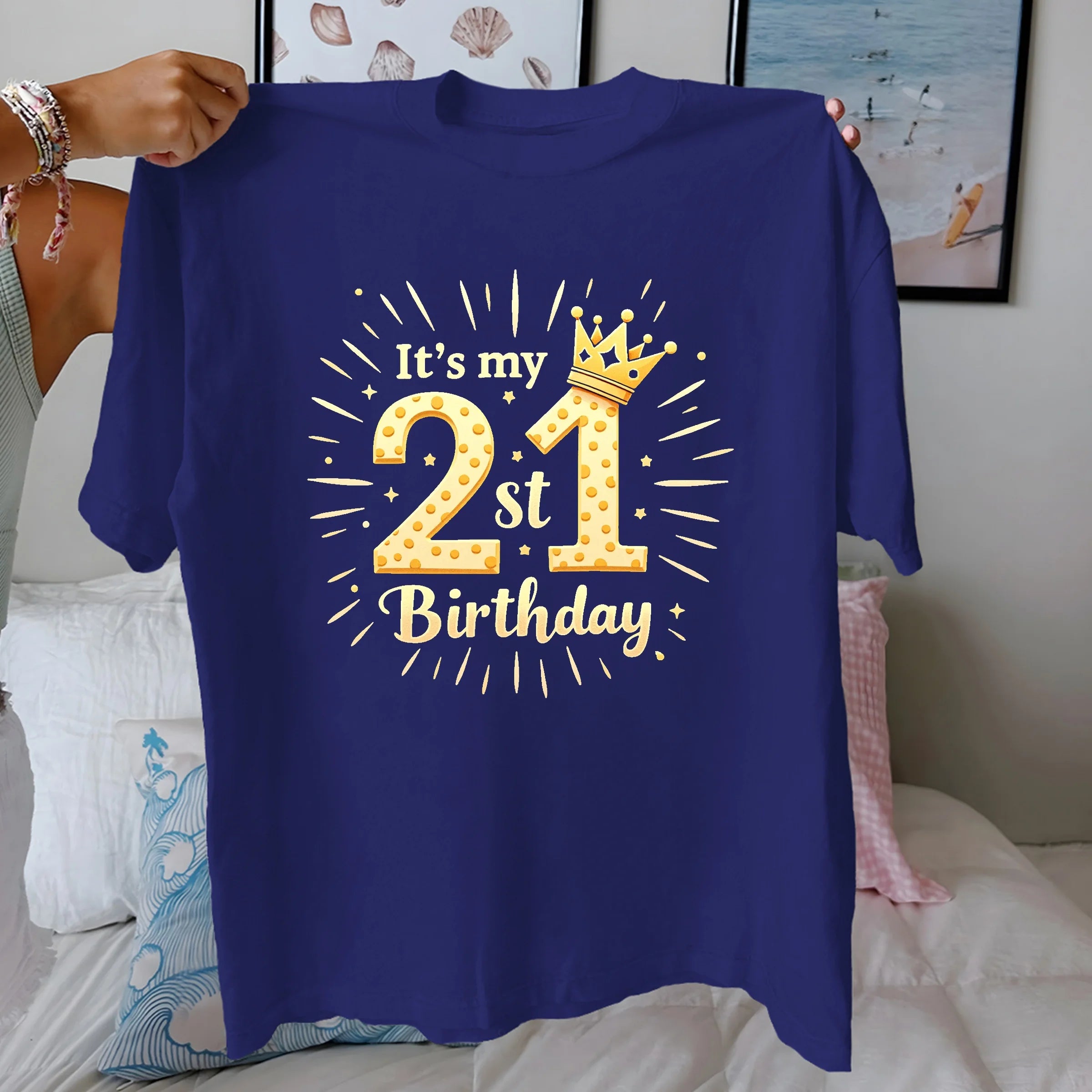 It s my 21st Birthday  pure cotton women's Tshirt comfort fit
