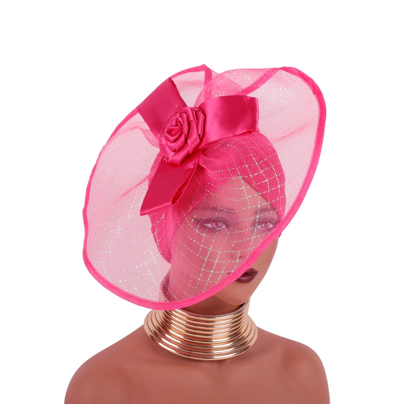 Retro Veil Turban Cap for Women Exaggerated Party Headpiece Hat African Head Wraps Bonnet Muslim Wrap Head Turbans