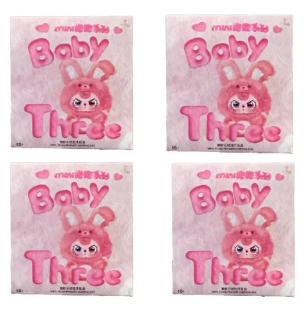 Baby Three Mini Hug Series Vinyl Face Plush Pendant Blind Box Mini Hanging Toy Trend Surprise Box Student Gift Cute Collectible