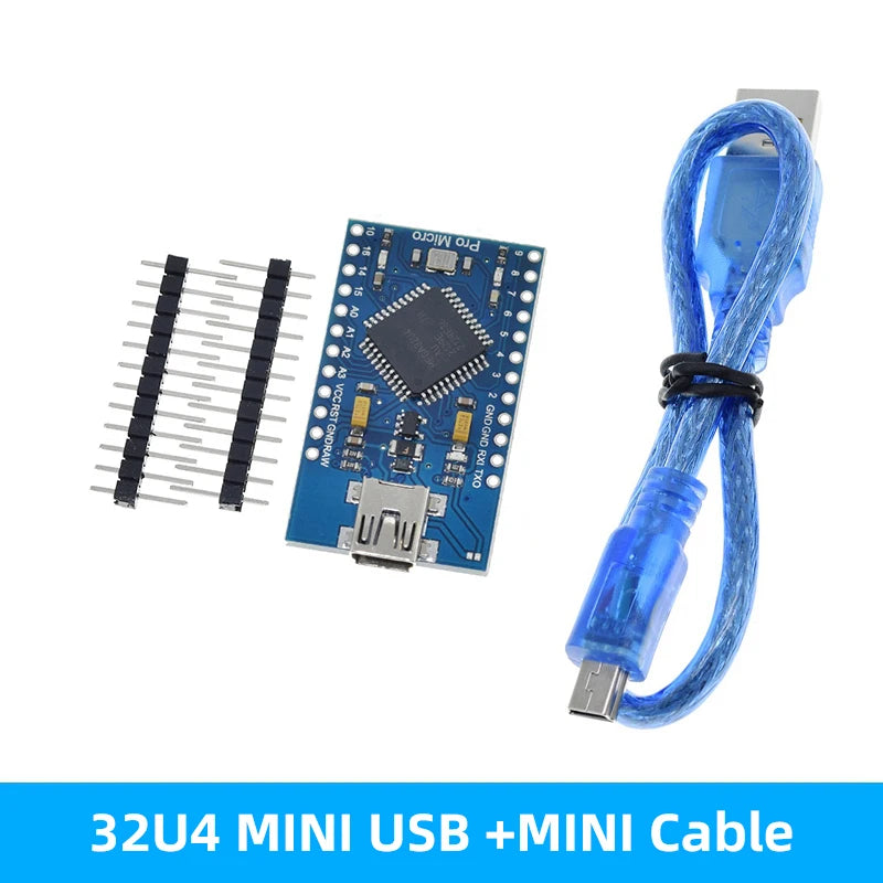 TZT Pro Micro ATmega32U4 5V 16MHz Original Chip Replace ATmega328 For Arduino Pro Mini With 2 Row Pin Header For Leonardo UNOR3