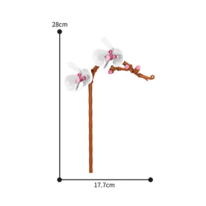 Valentine's Day Immortal Bouquet Creative Desktop Decoration Flowers Building Blocks Puzzle Simulation Toy Girls Gifts #T3
