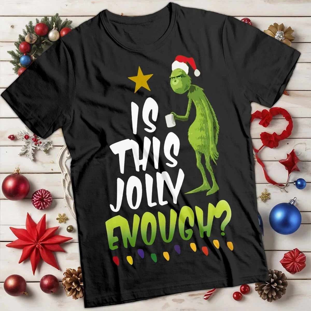 [Christmas T-Shirt]Merry Christmas Grinchs HO HO T-Shirt,Merry Christmas Holiday T-Shirt