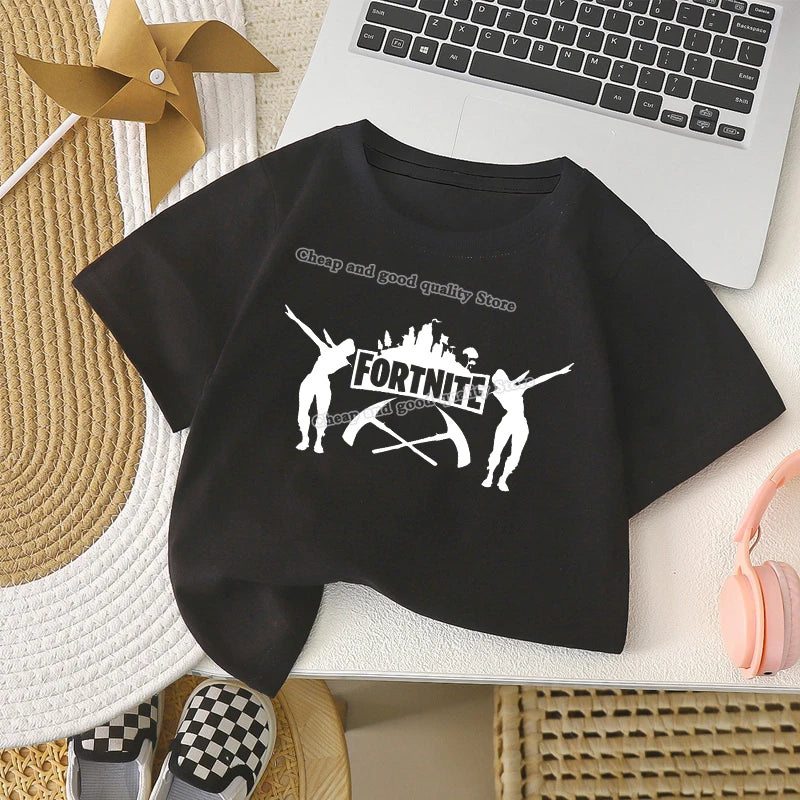 FORTNITED Boys T Shirt Girl Baby Summer Clothes Children Cotton Tee Shirts Print Short Sleeve Kid Tops Toddler Anime Tees Gifts