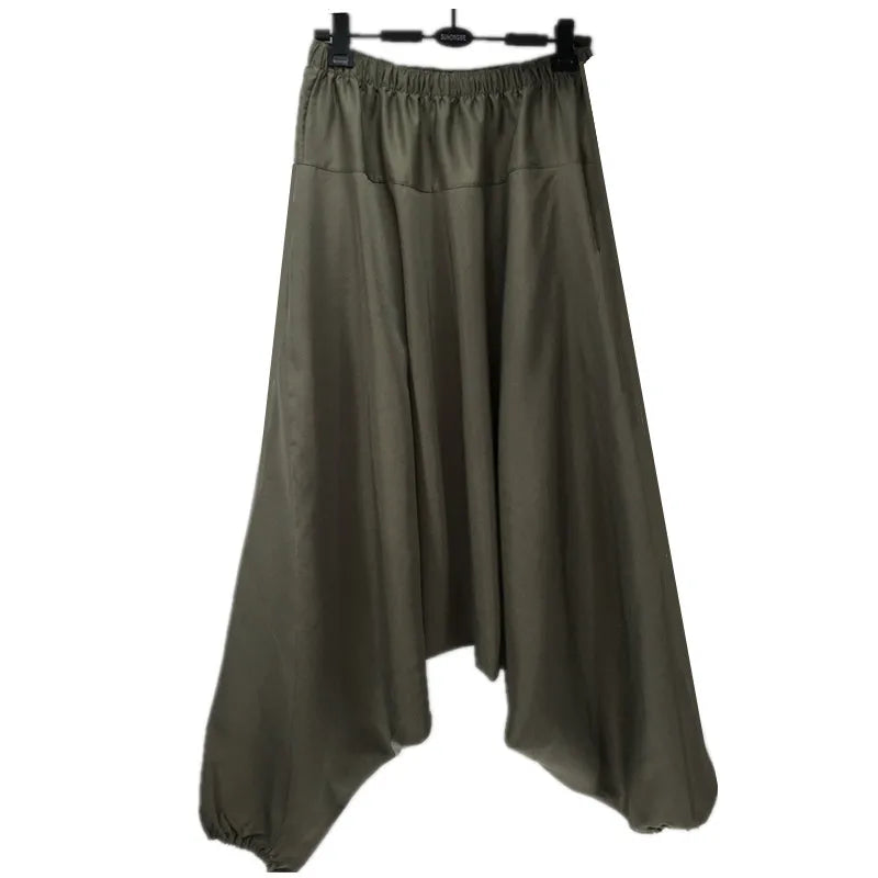 2025 Casual harem plants,loose women casual trousers,wide leg pants,pantskirt,  -  woman Big crotch pants,bloomers