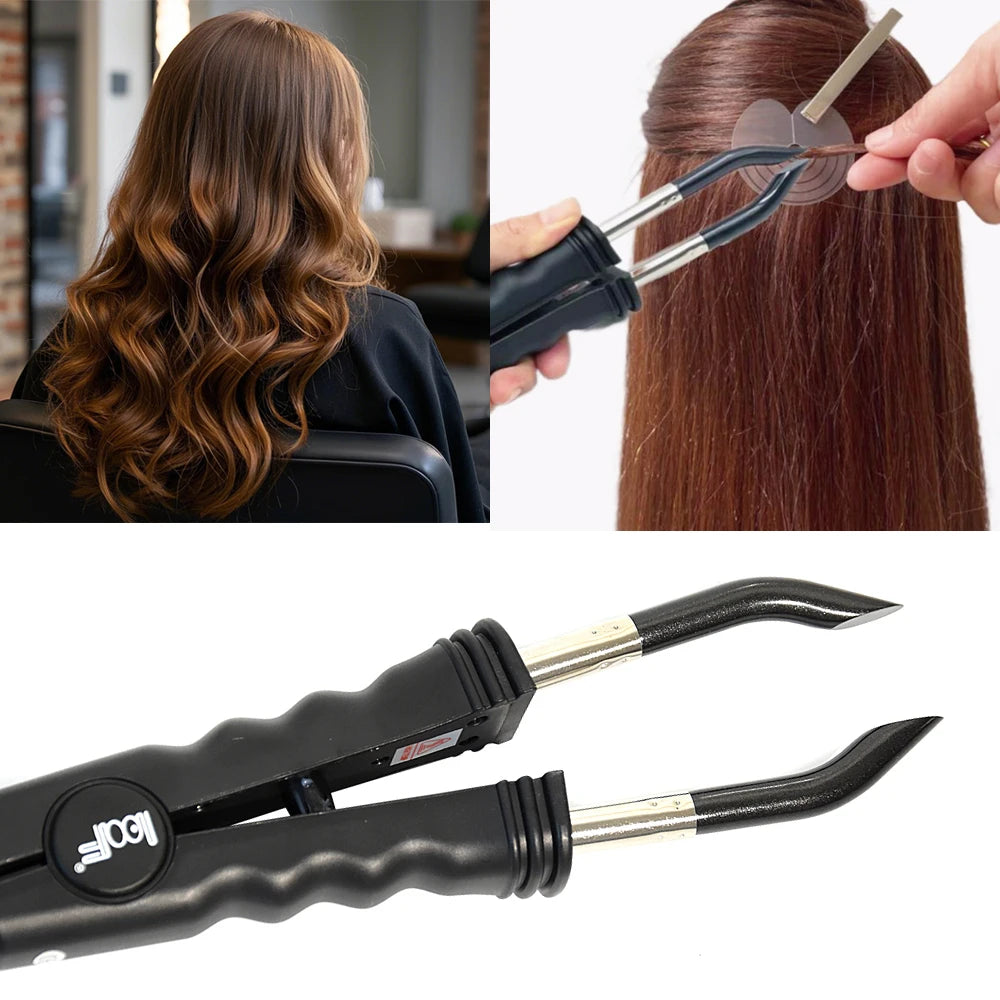 Hair Extension Iron Keratin Bonding Tools Fusion Heat Connector Machine Temperature Fusion Heat Connector Hair Extension Tools