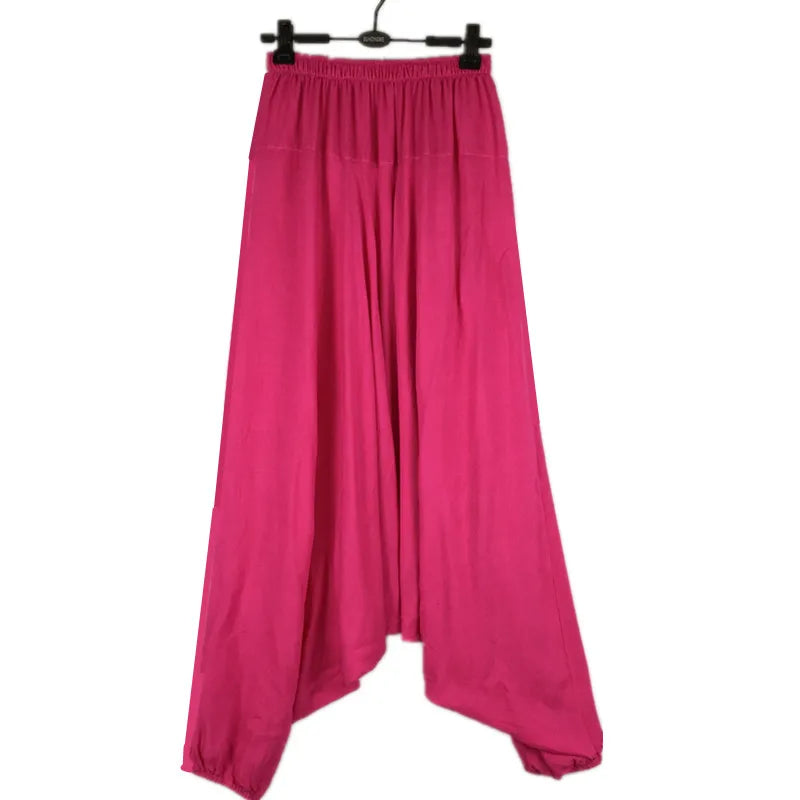 2025 Casual harem plants,loose women casual trousers,wide leg pants,pantskirt,  -  woman Big crotch pants,bloomers