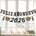 Spanish Happy New Year Party Banner Feliz Año Nuevo 2026 Party Decoration New Years Eve Decorations Glitter New Year 2026 Party