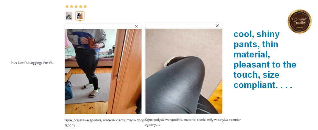 Shiny Plus Size Leggings Black 2X 3X Super Stretch Spandex Clothing PU Leather Pant Tummy Control Oversized Faux Leather Legging