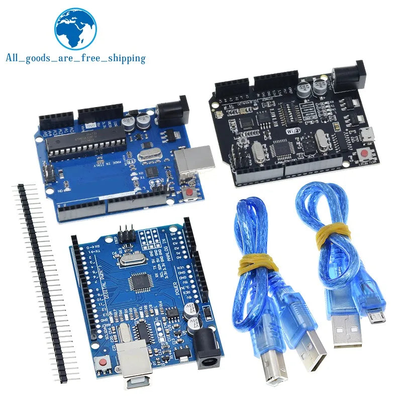 TZTUNO R3 Development Board ATMEGA328P CH340 / ATEGA16U2 Compatible For Arduino With Cable UNOR3 Proto Shield Expansion Board
