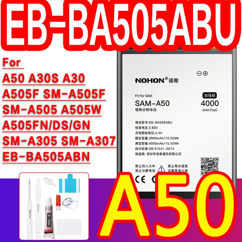 NOHON Battery For Samsung Galaxy S8 S9 Plus S10e S10 S20 Ultra S21 FE S10x Note 10 Plus 8 S7 Edge S6 S5 A50 A30 A30S Batteries