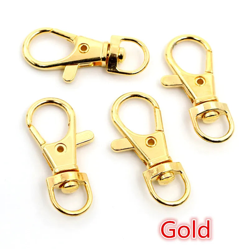 10pcs/lot 32mm 36mm 38mm Bronze Rhodium Gold Silver Plated Jewelry Findings,Lobster Clasp Hooks for Necklace&Bracelet Chain DIY