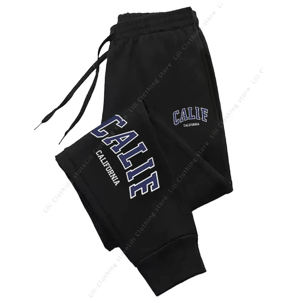 Women's Pants High Quality Trousers Autumn Winter CALIF Letter Print Casual Sports Sweatpants Outdoor Running Jogger Pants Woman