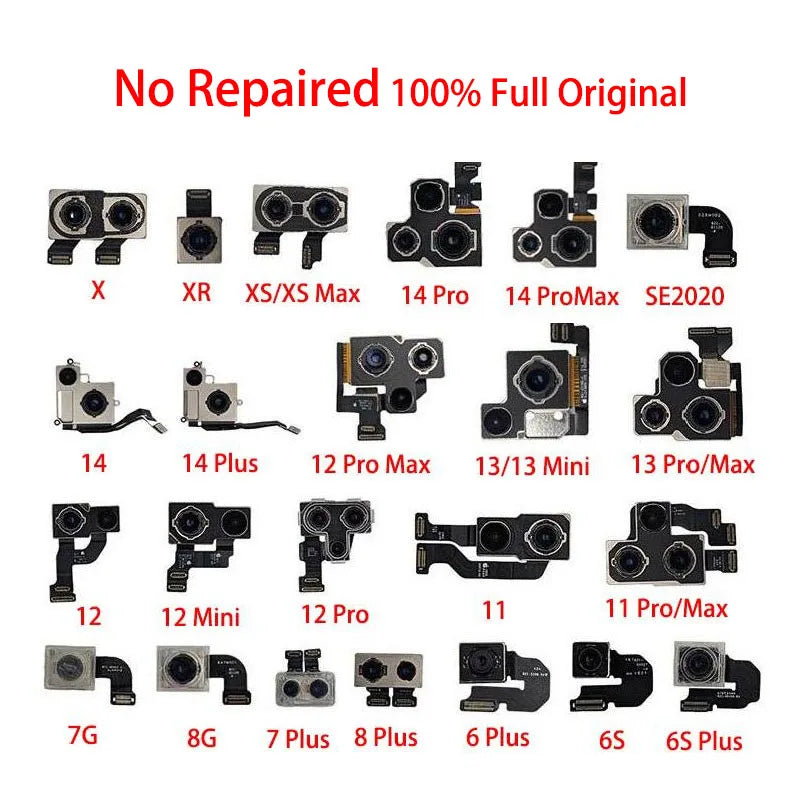Original Test Back Rear Camera With Flash Module Sensor Flex Cable For iPhone X XR XS SE 6 6S 7 8 Plus 11 12 Pro MAX 2020