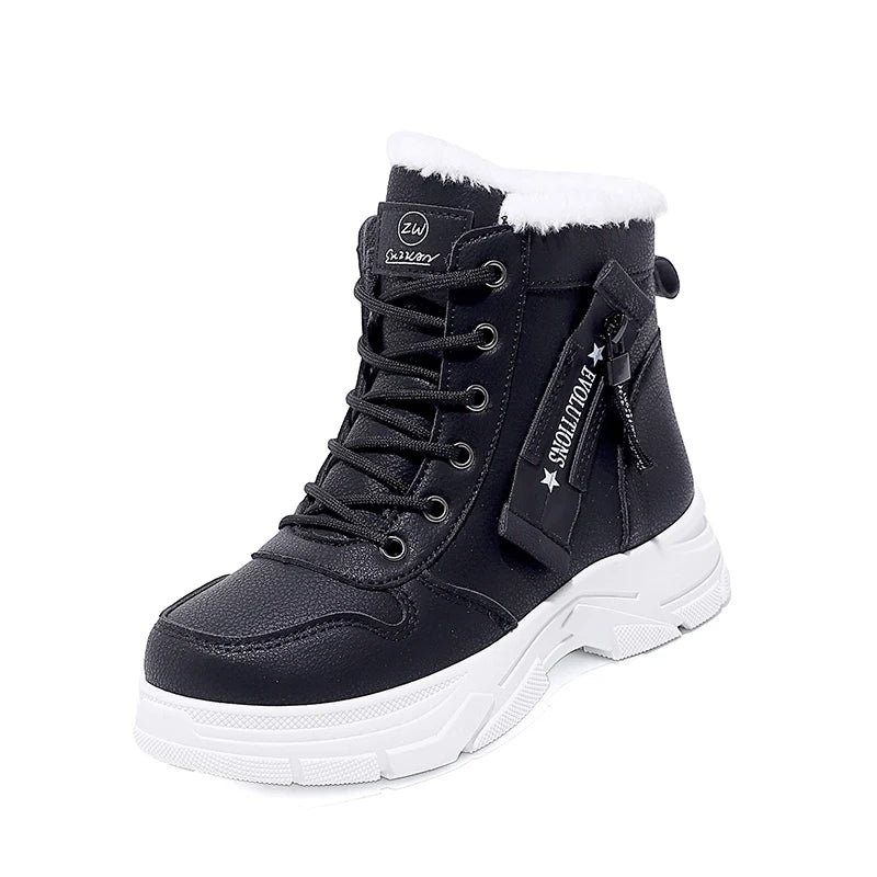 Winter Snow Boots for Women Solid Color New Casual High-top Shoes Warm Sneakers Platform Comfortable Ankle Boots Shoes for Women