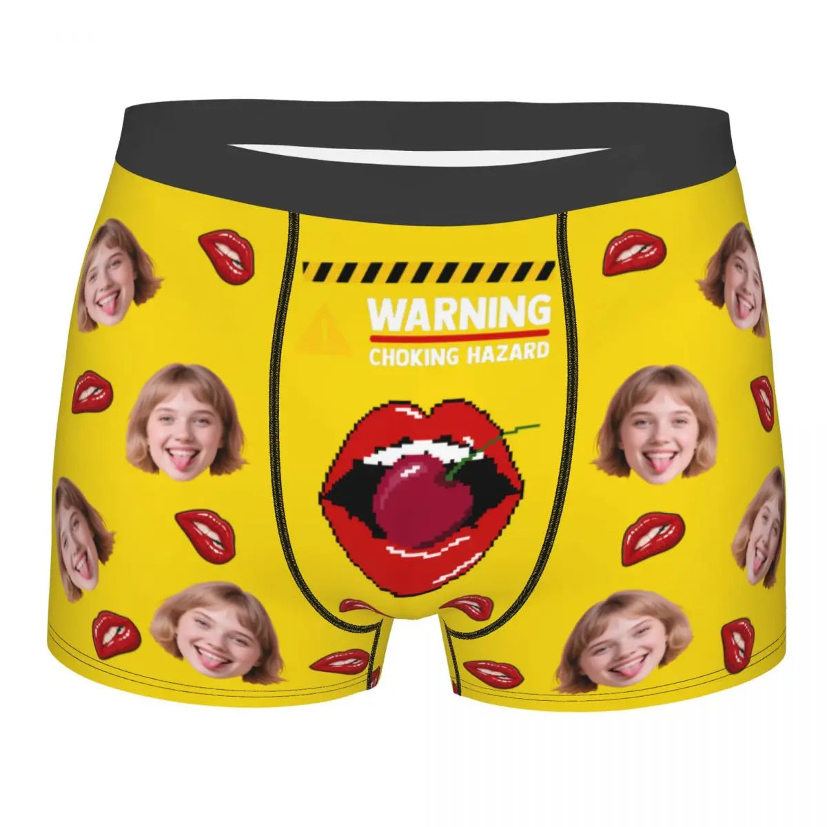 Valentine's Day Men's Personalized Face Photo Custom Underwear Design Your Own Boxer Briefs Panties Underpants For Husband